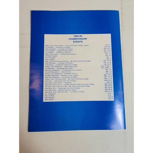 High School‎ Game Program Oregon Track and Field Championships 1985 Vintage 80s - Picture 4 of 4